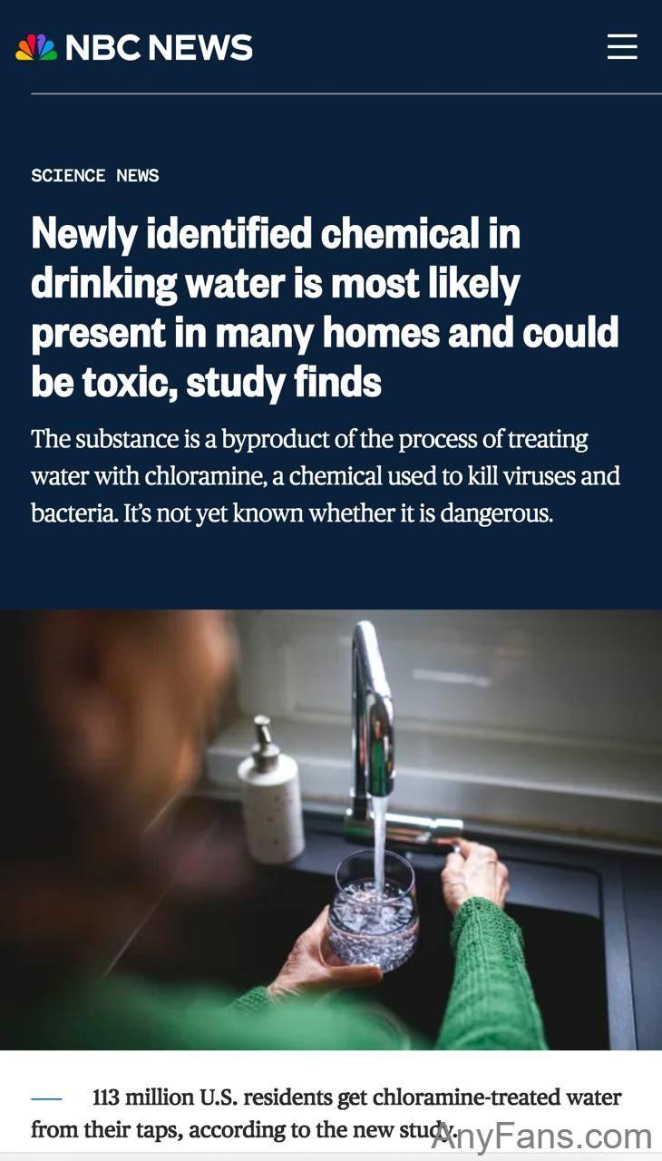 A new study found that about one-third of American residents drink tap water containing a previously undiscovered particle